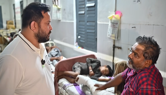 अचानक पूर्णिया जीएमसीएच पहुंचे तेजस्वी यादव, किया अचौक निरीक्षण