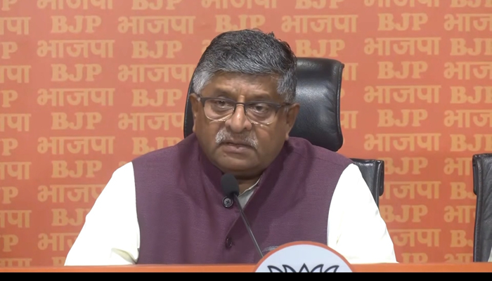 बिहार में कांग्रेस कार्य समिति की बैठक शुद्ध राजनीतिक लाभ से प्रेरितः रविशंकर